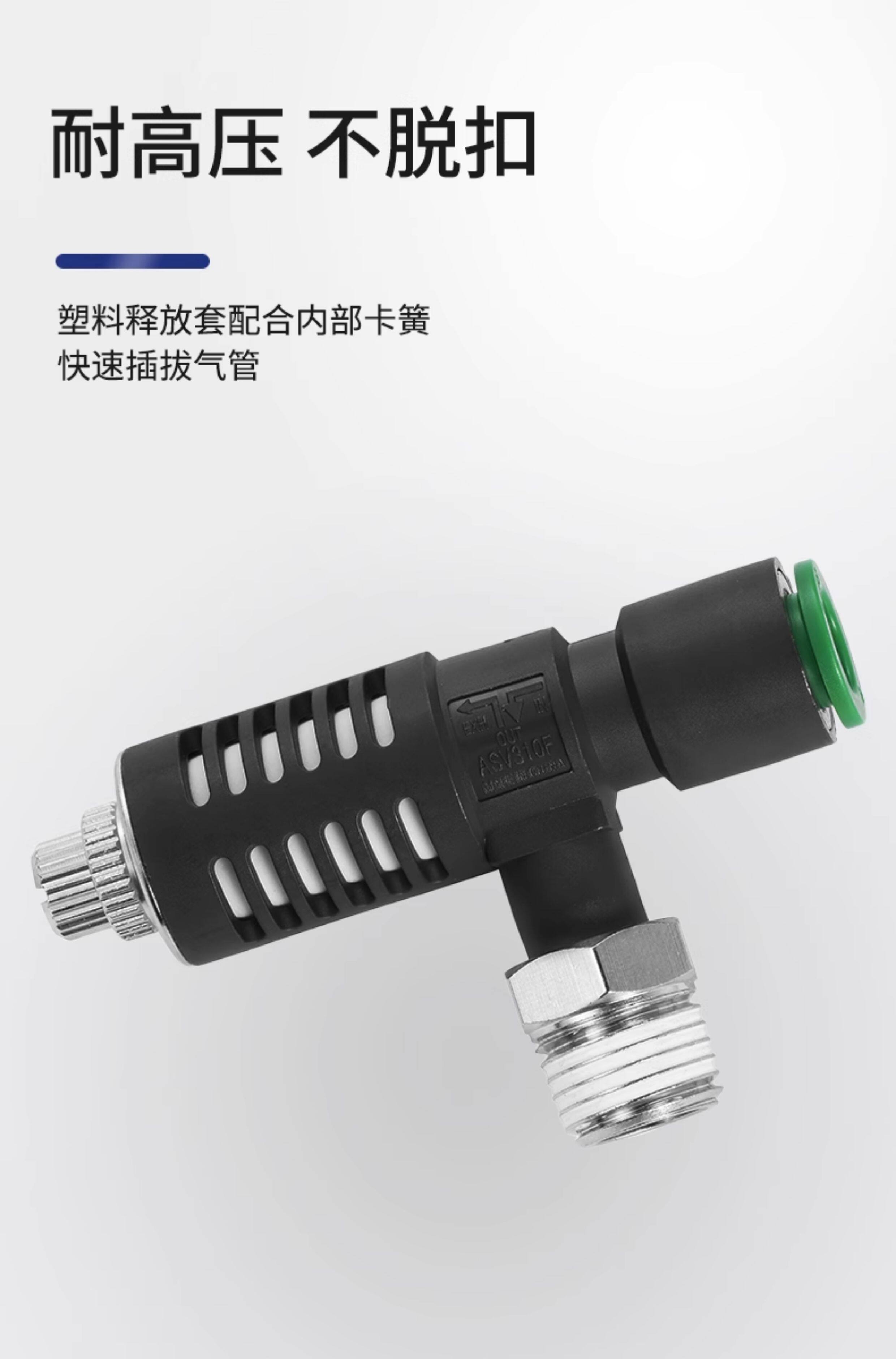 Газовый клапан asv410f-01-06s快速排气节流阀asv310f-02-08s/asv510f-03-10s Energizer power