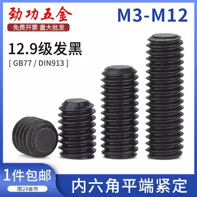 12 Level 9 flat end hexagon socket set screw machine Rice top wire headless screw stop payment M3M4M5M6M8M10M12