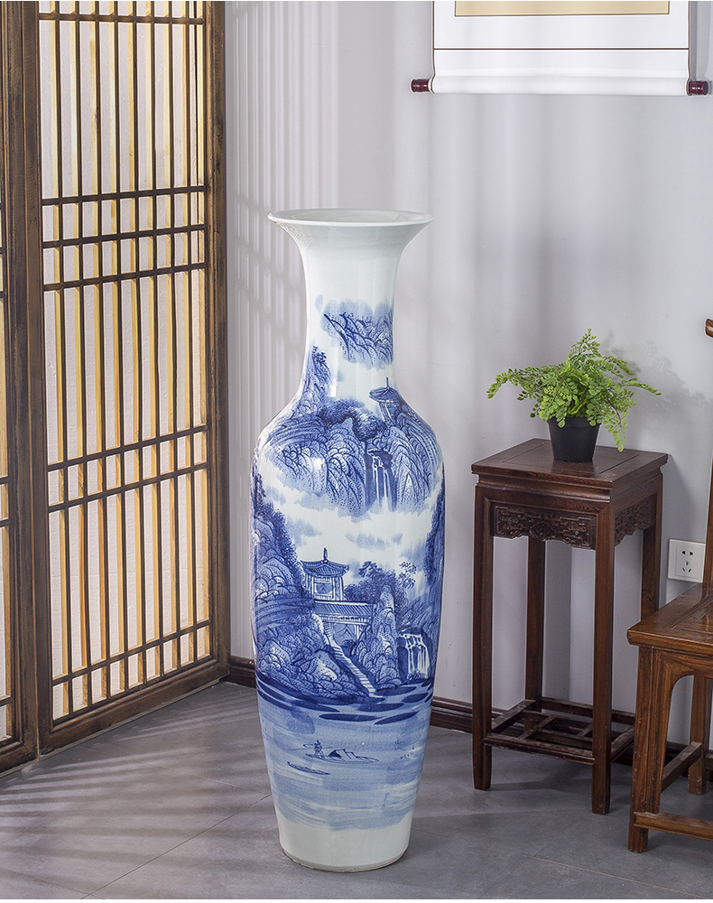 Jingdezhen ceramics manual hand - made bright future furnishing articles sitting room of large vase flower arranging hotel decoration