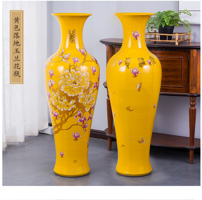 Jingdezhen ceramics of large vase Chinese red peony flowers prosperous sitting room hotel decorative home furnishing articles