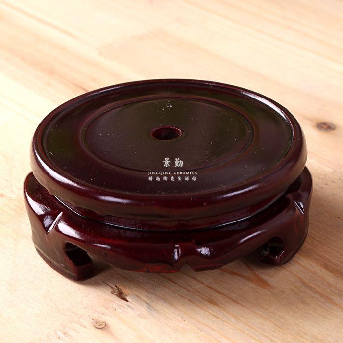 Jingdezhen decorative vase tank rotating base circle multi - function flowerpot shelf parts carving furnishing articles