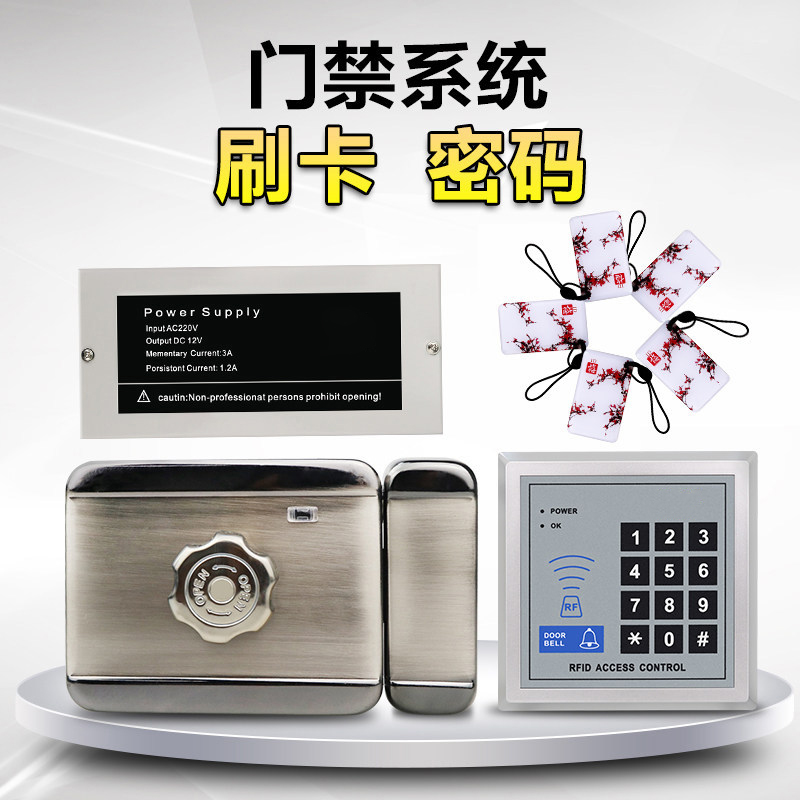 Unit Access Control System Suit Swipe Password Iron Door Home Rental House 12V Mute Lock Access Lock Electric Control Lock