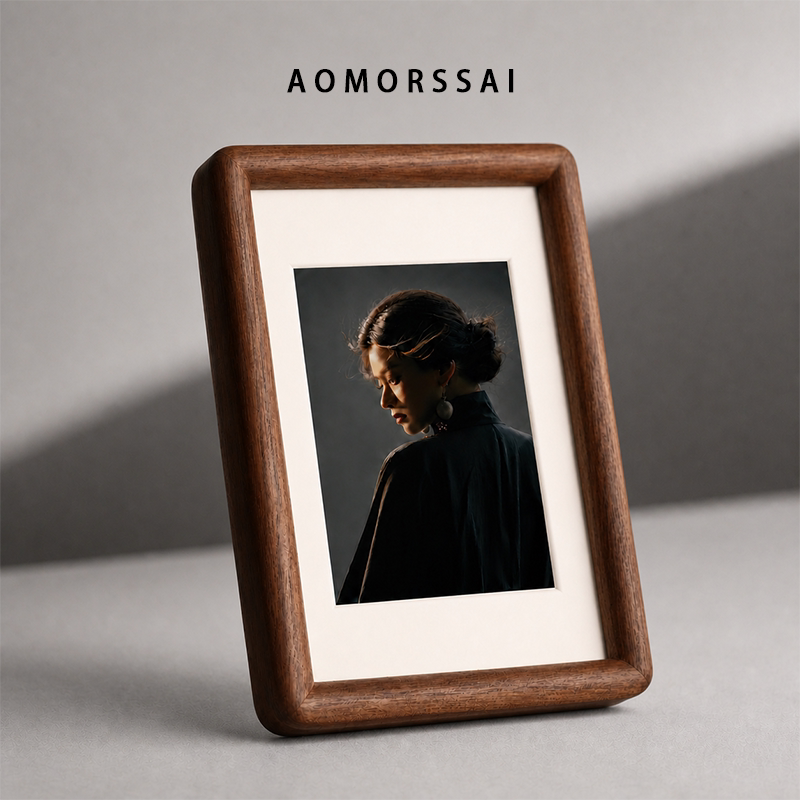 Black Walnut Solid Wood Photo Frame Display Stand for Couples, Printed 6-Inch 8-Inch Wooden High-End A4 Empty Frame Teak Black Walnut Solid Wood Photo Frame Display Stand for Couples, Printed 6-Inch 8-Inch Wooden High-End A4 Empty Frame Teak