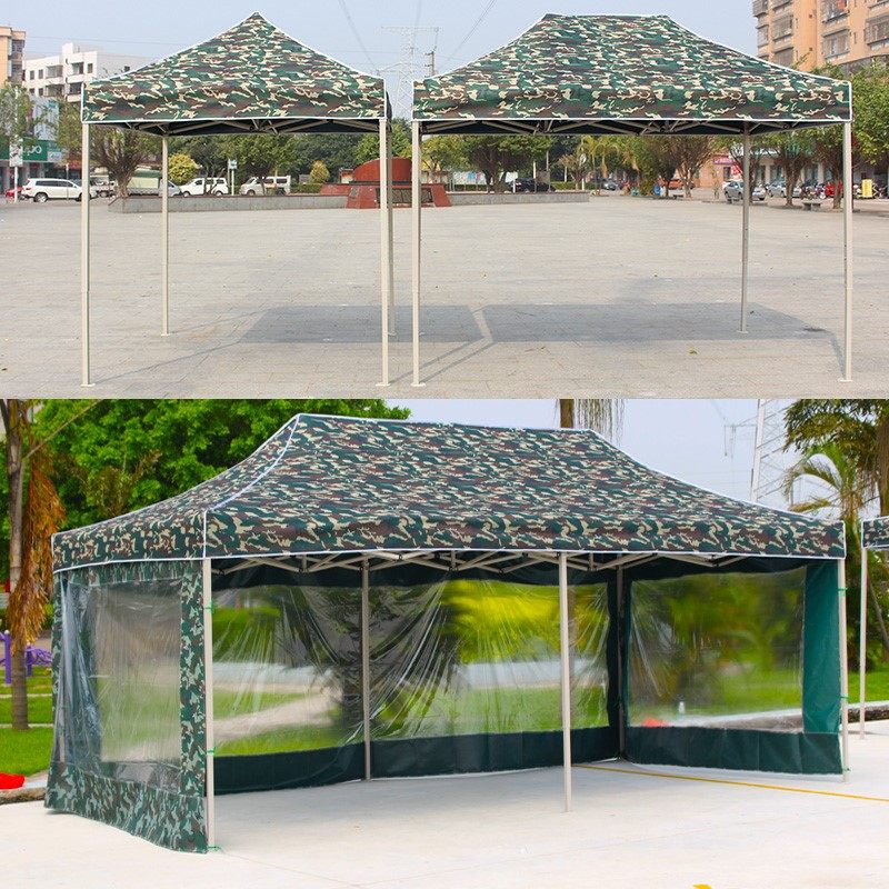 Bold camouflage folding advertising tent printing four-legged canopy retractable awning cloth parking tent stall umbrella