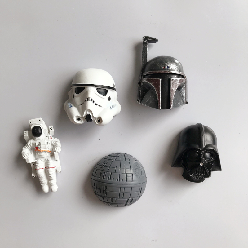 (4) Star Wars Magnetic Fridge Stick Personality Cool fridge whiteboard Decorative Magnet Ornament