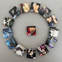 New JAY Chou JAY album cover acrylic glass magnetic refrigerator stickers 14 sets of 25 * 25mm