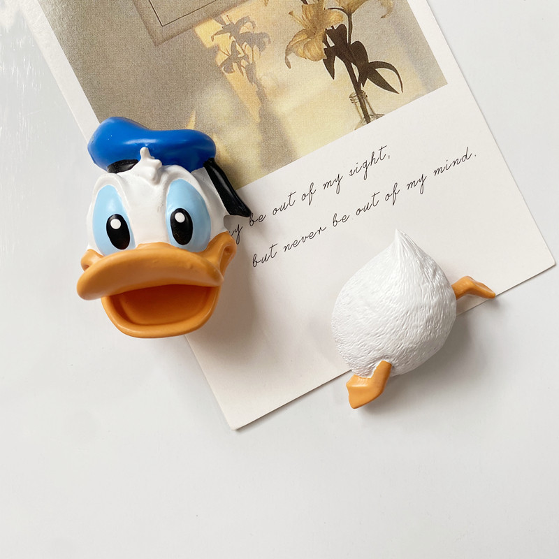 Cute three-dimensional cartoon Donald Duck PP resin magnetic stickers creative refrigerator stickers wedding new house whiteboard magnetic stickers
