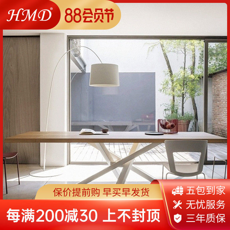 Simple office desk Commercial office work for the Table Solid Wooden desk creative desk minimal and modern