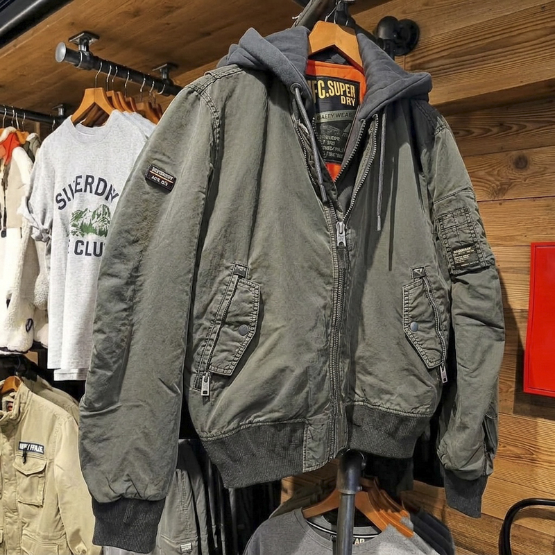 Superdry Extreme Dry 26Fw Washed Hooded Classic Ma1 Bomber Jacket Superdry Extreme Dry 26Fw Washed Hooded Classic Ma1 Bomber Jacket