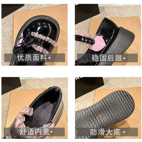 Оригинальная милая универсальная обувь на платформе, черный наряд маленькой принцессы, стиль Лолита, большой размер