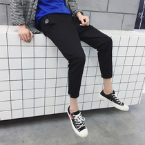 Summer trend pants men Korean version of ankle-length pants men thin slim pants Joker 9 points pants men casual pants