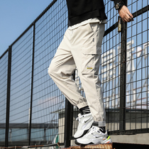 Super fire cec pants male hip-hop overalls and feet nine points net red tide card ins shake sound function Wind Autumn thin model