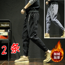 Pants men Korean version of the trend 2019 autumn and winter New Wild ankle-length pants sports beam foot tooling casual trousers men
