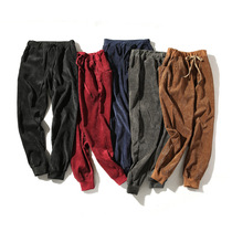 Autumn and winter mens pants Korean version of the trend loose casual pants mens trousers spring corduroy harlem pants