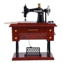 Retro music box vintage sewing machine shape home decoration relaxing and soothing tunes for your music box