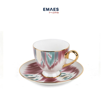 EMAES premium bone china coffee cup and saucer kit European luxury style ceramic creative home afternoon tea cup set
