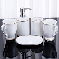 Jinwei bathroom five-piece set toilet wash cup set European toothbrush Tooth Cup ceramic products