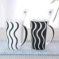 Creative Korean brushing Cup tooth cylinder cup wash mouthwash Cup European dental set ceramic couple literary toothbrush cup