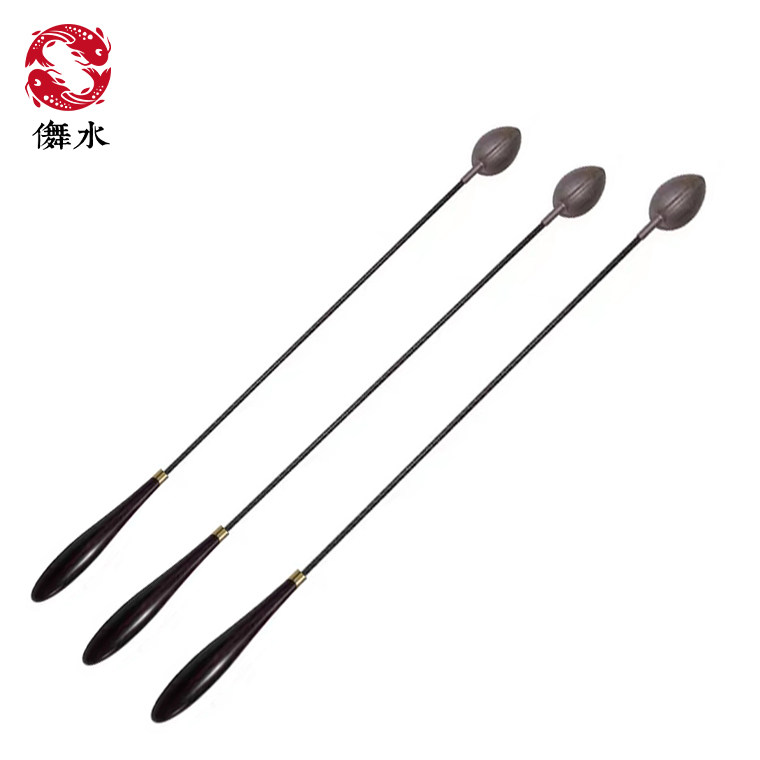 Water rock fishing long-distance fishing nesting fishing nesting device all titanium alloy nesting spoon throwing bait spoon carbon rod solid wood handle