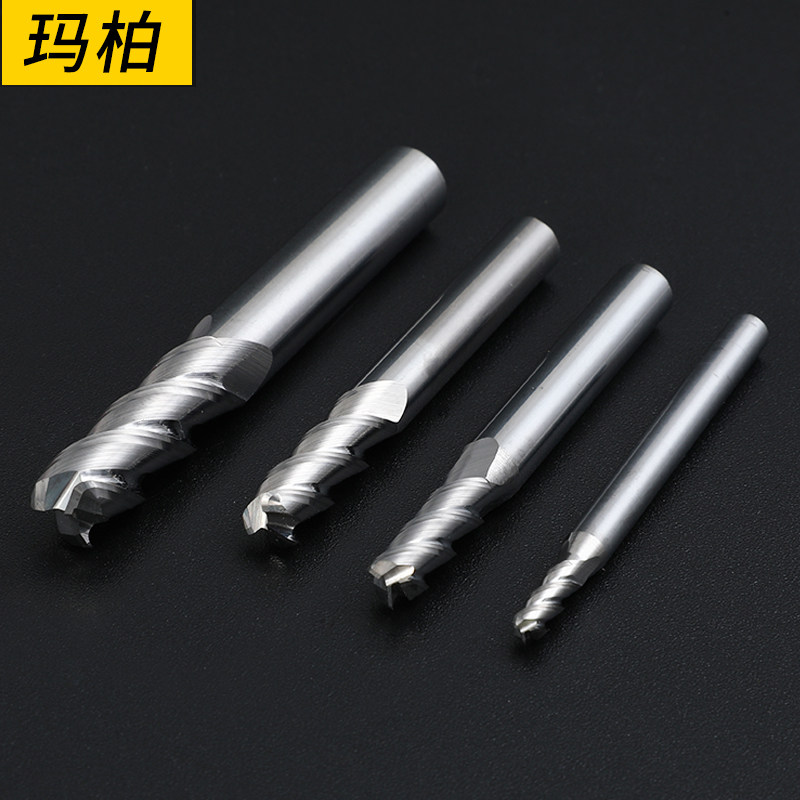 Mabel 55 degree aluminum round nose milling cutter 3-edge aluminum alloy special carbide bull nose cutter Extended end mill