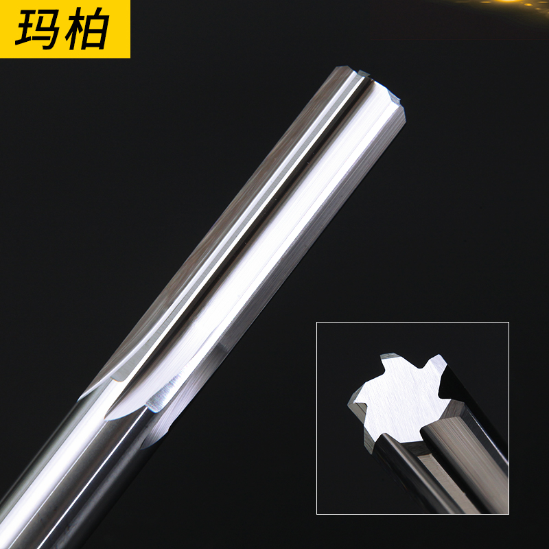 Mabel 58 degree tungsten steel alloy reamer steel with extended straight shank CNC milling cutter can be fixed brush coating hot processing treatment