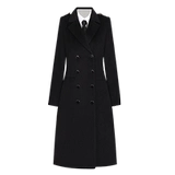 Демисезонное шерстяное пальто, куртка для работы, облегающий крой, увеличенная толщина