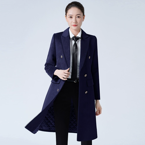 Длинное приталенное шерстяное пальто, пиджак классического кроя, комбинезон, средней длины, в британском стиле