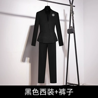 Черный костюм+черные брюки