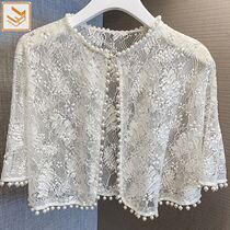 Qipao shawl outside a noble summers outer lap with a small vest pearl worthy of a jacket-worn outlap for the most time on the shoulder hollowed-out