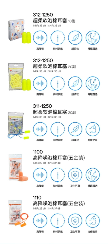 Nút bịt tai chống ồn 3M chống ồn khi ngủ học tập chống ồn chống ngáy đặc biệt giảm tiếng ồn siêu cách âm êm ái thoải mái