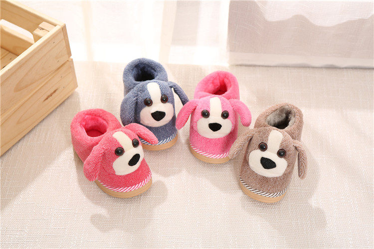 Pantoufles enfants en suède pour hiver - semelle caoutchouc - Ref 1011493 Image 32