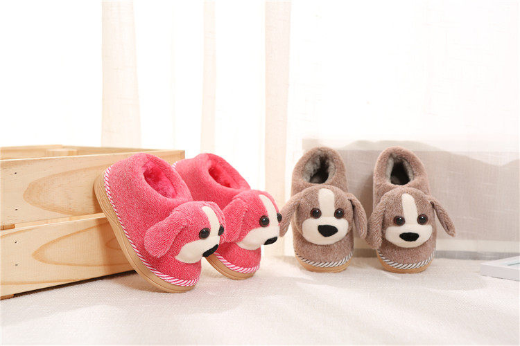 Pantoufles enfants en suède pour hiver - semelle caoutchouc - Ref 1011493 Image 22