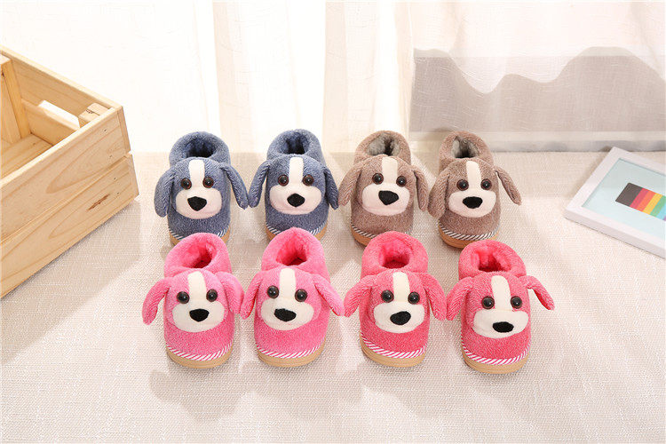 Pantoufles enfants en suède pour hiver - semelle caoutchouc - Ref 1011493 Image 16