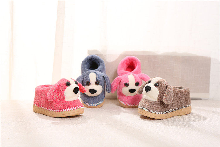 Pantoufles enfants en suède pour hiver - semelle caoutchouc - Ref 1011493 Image 30