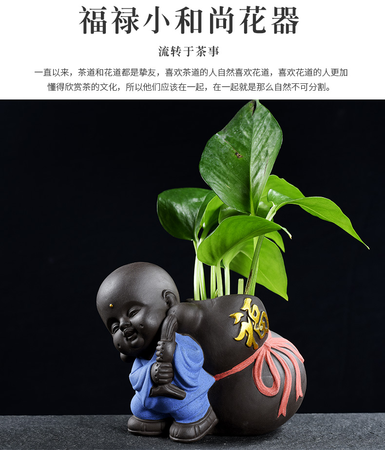 Howe auspicious creative furnishing articles monk floret apparatus of sitting room other home decoration flower vases, ceramic water container