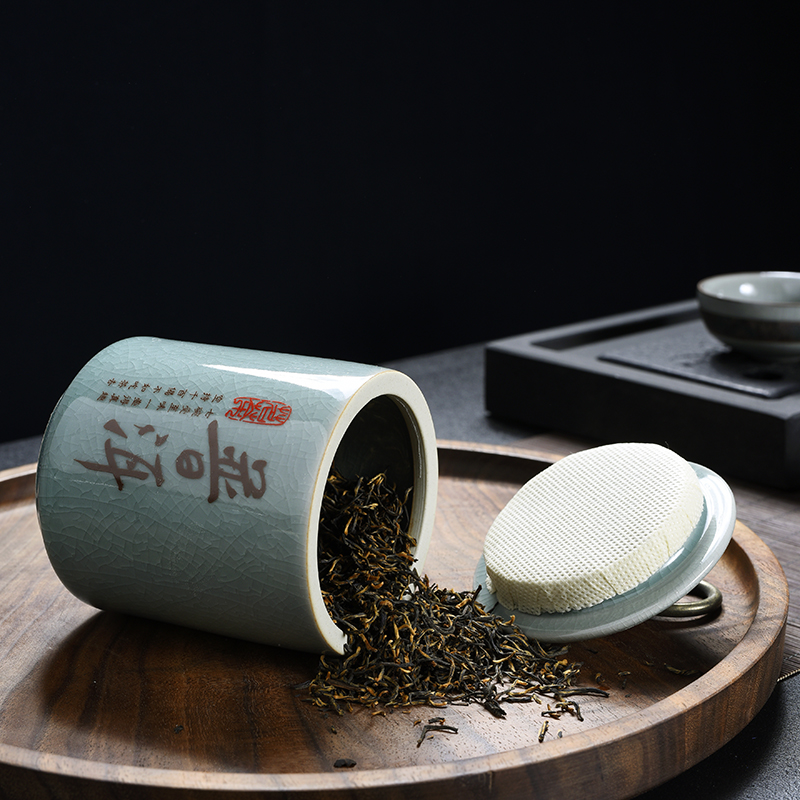 Small tea house auspicious elder brother up with ceramic seal pot store receives tea accessories pu - erh tea pot seal