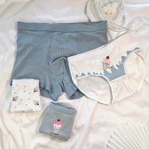 Lovers Briefs Spring Summer New Breathable Pure Cotton Underwear Cute Fresh Briefs Big Code Triangle Pants Teenage strangeness