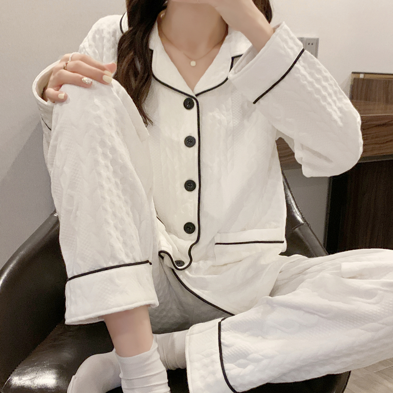 Air tactility ~ falling into gentle sleeping clothes Summer style Lady Pure Cotton Advanced Sensation Jacquard Cotton Home Conserved