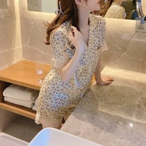 Knock on the popularity of the new~FASHIONABLE temperament PINK BAO WEN SILK sexy lace pajamas WOMEN THIN SHORT-SLEEVED