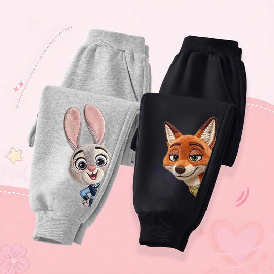 Zootopia children's clothing spring and autumn boys Nick sweatpants Internet celebrity girls Judy pants school pants