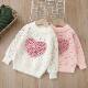 Girls Sweet Korean Tops 2026 New Autumn and Winter Baby Girl Sweaters Sweaters Love Thickened Sweaters