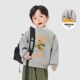 Super nice boys sweatshirt red children's clothing bear plus velvet thickened children's winter cotton cartoon girls trendy top