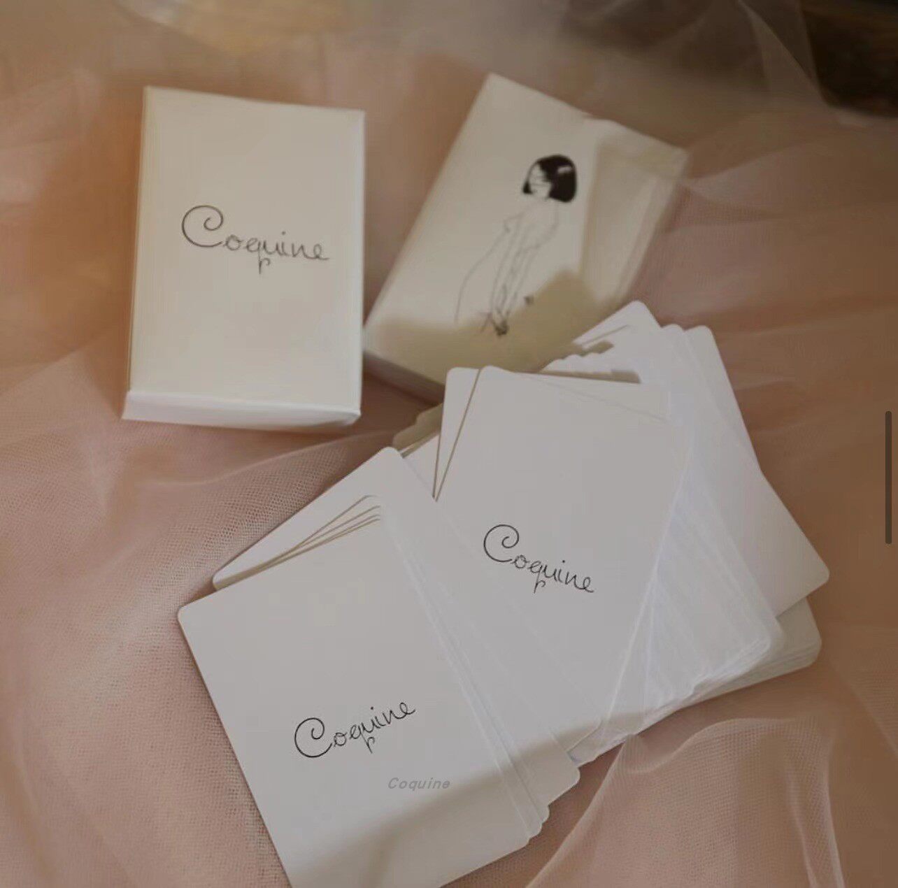 Coquine collaboration shibari playing cards postcard