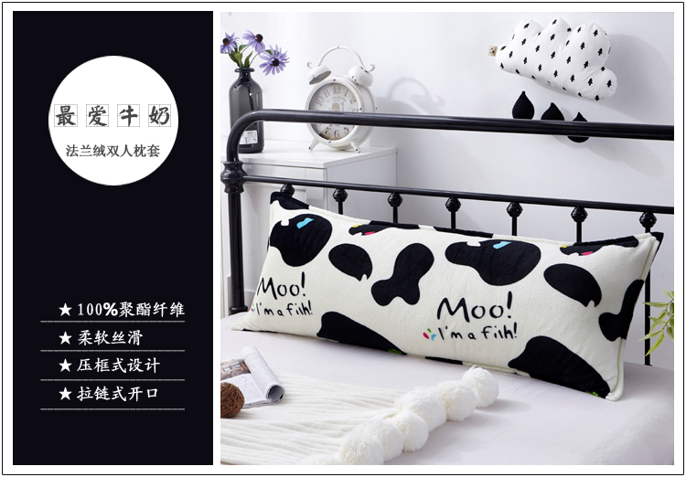 Mùa đông flannel đệm đôi gối Coral Coral gối dài gối đôi gối 1,2 m 1,5 m 1,8 m gối cho bé