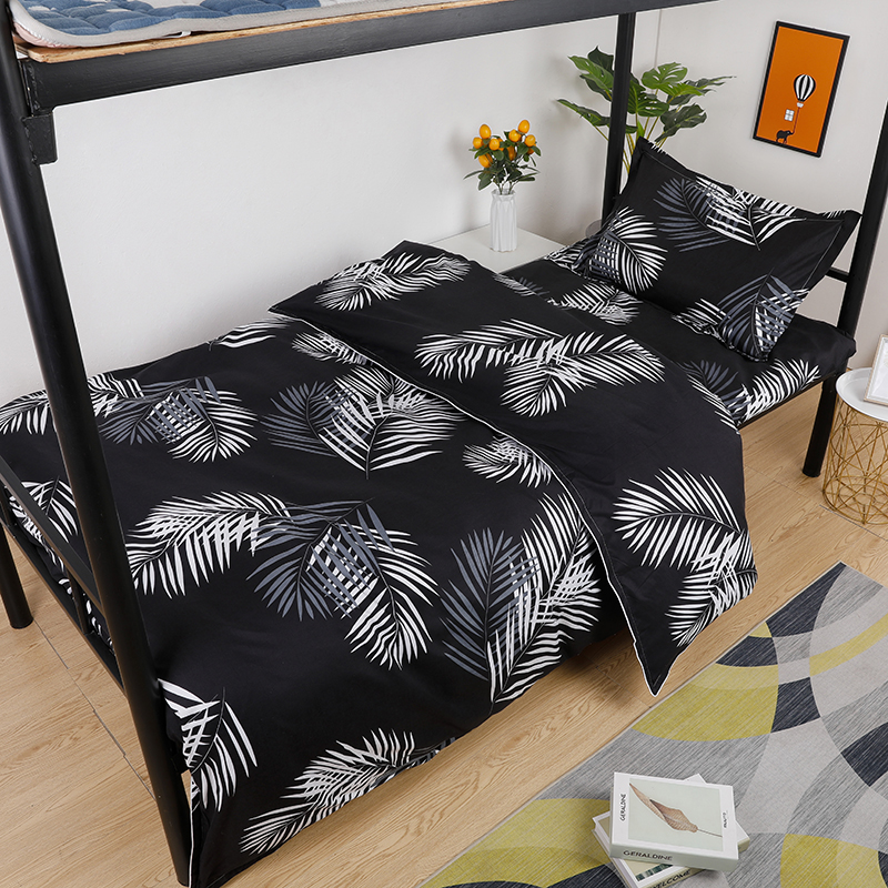 Quilt cover single-piece student dormitory three-piece bedding tide brand black dirty-resistant construction site staff dormitory single bed
