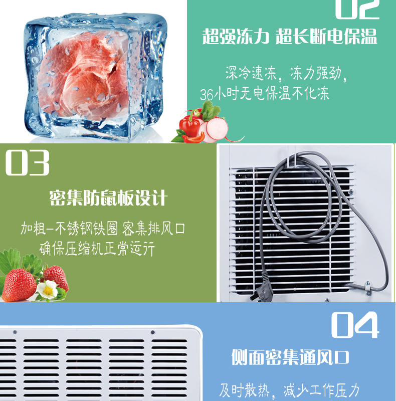 Tủ đông lạnh Aucma / Aucma BC / BD-560H thương mại công suất lớn - Tủ đông tủ lạnh sanaky