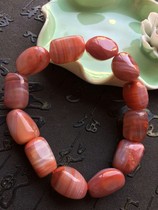 Sichuan Liangshan South Red Agate original stone with the type bracelet weighs 61 grams