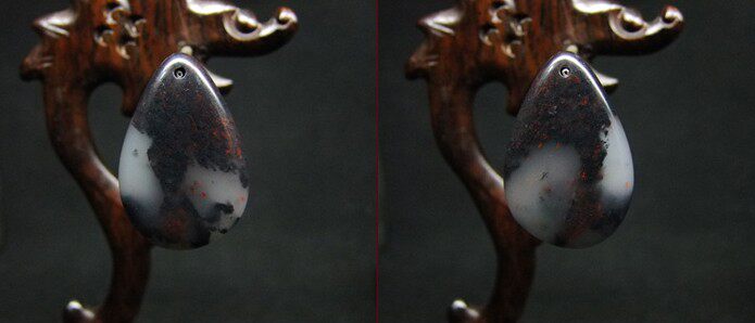 Guilin chicken blood jade drop pendant jade pendant item pendant men and women peace brand jade good