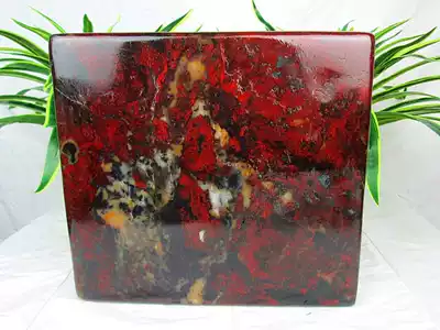 Guilin chicken blood Jade exquisite natural jade mouth material black background bright red material big brand weight 13kg