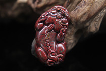 Guilin Chicken Blood Jade Jade Pendant Mens Pingan Pixiu Pendant Weight 23g